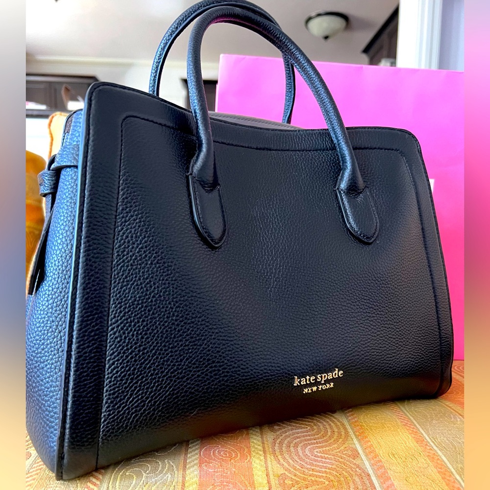 kate spade Knott Large Satchel Black LIKE NEW Tag Dust and Shopping Bag Included